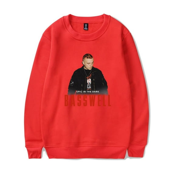Basswell Rapper Merch Logo crew neck sweatshirt Women Men Long sleeve Fashion Casual Hooded Sweatshirts Style6