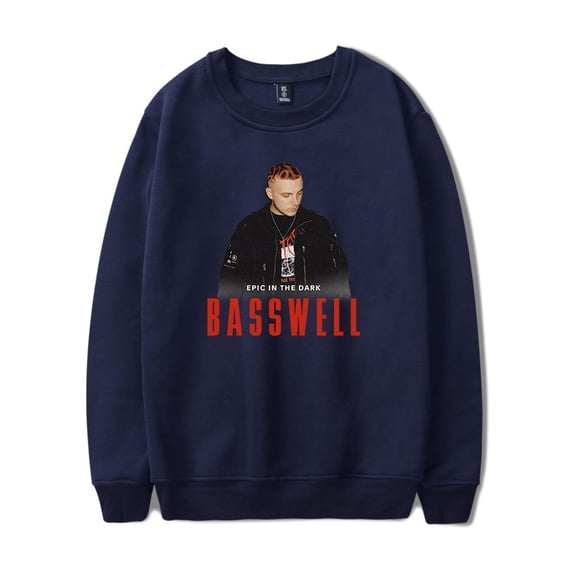 Basswell Rapper Merch Logo crew neck sweatshirt Women Men Long sleeve Fashion Casual Hooded Sweatshirts Style6