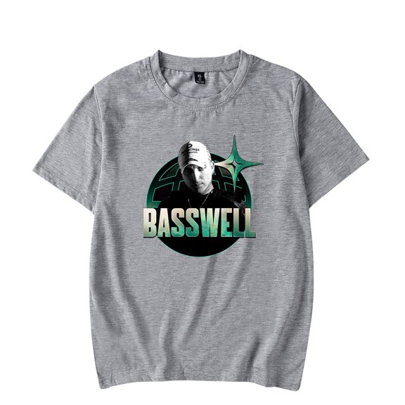 Basswell Rapper T-Shirts Merch Women Clothes Trend Casual Short Sleeve Top Style2