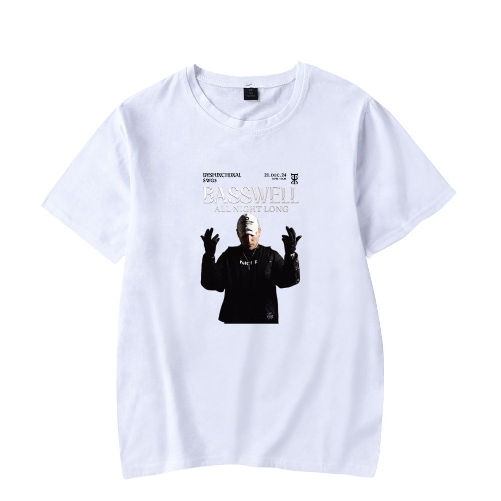 Basswell Rapper T-Shirts Merch Women Clothes Trend Casual Short Sleeve ...