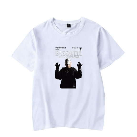 Basswell Rapper T-Shirts Merch Women Clothes Trend Casual Short Sleeve Top Style5