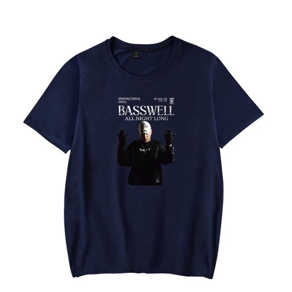 Basswell Rapper T-Shirts Merch Women Clothes Trend Casual Short Sleeve Top Style5