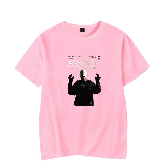 Basswell Rapper T-Shirts Merch Women Clothes Trend Casual Short Sleeve Top Style5