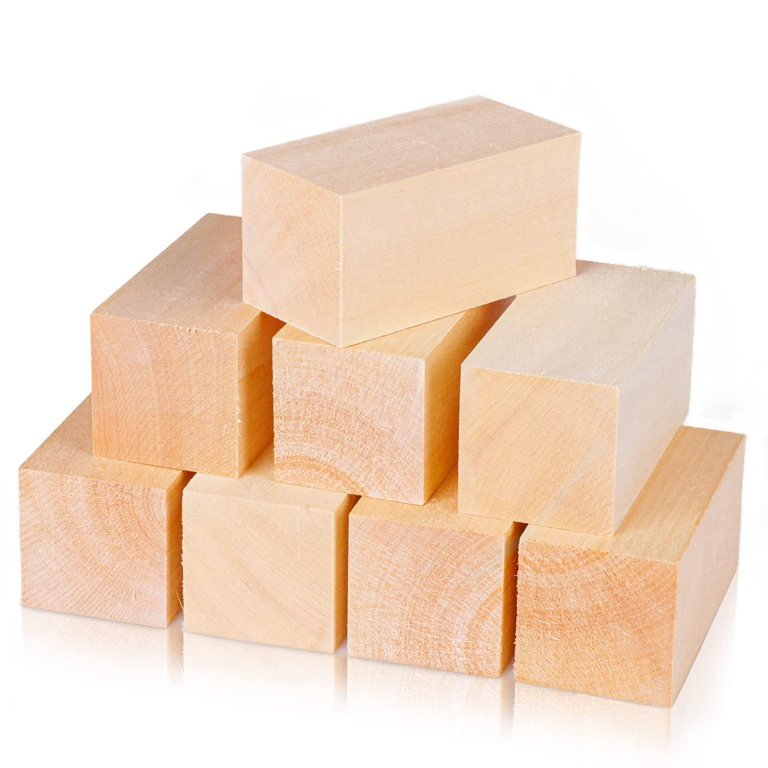 Basswood Carving Blocks 4 x 2 x 2 Inch, Whittling Wood Carving Blocks