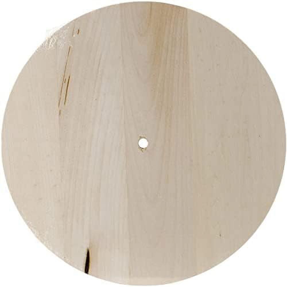 Basswood Circle Panel Clock