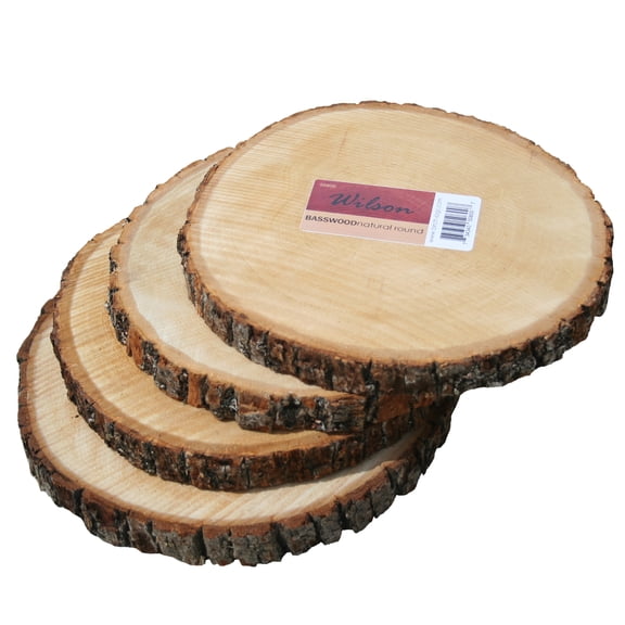 Basswood Natural Round (4 pack) 7-9in