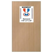 Basswood Sheet 1/16 " T X 4 " W X 24 " L Basswood