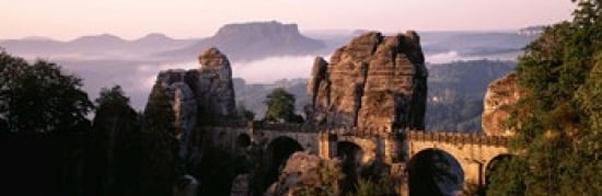 Bastei Saxonian Switzerland National Park Germany Canvas Art - Panoramic Images (36 x 12)