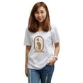 thumbnail image 1 of Bastet Egyptian Cartouches Printed Cotton V-Neck Short Sleeves T-shirt WTS_16 S, 1 of 1