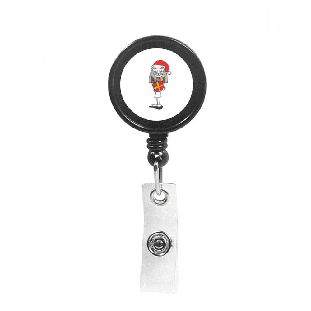 Bastet mas  Bowknot Hat Retractable Keychain Badge Holder ID Badge