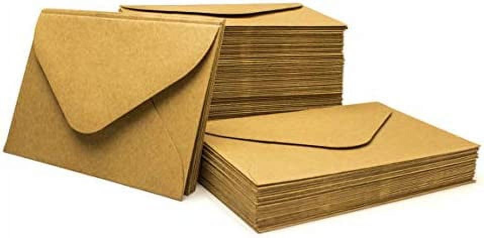 Bastex 110 Kraft Envelopes, 4 inch x 2.75 inch. Small Brown Kraft Paper ...