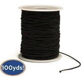 Bastex 1mm Black Elastic Beading Cord Thread. Small Stretchy String for ...