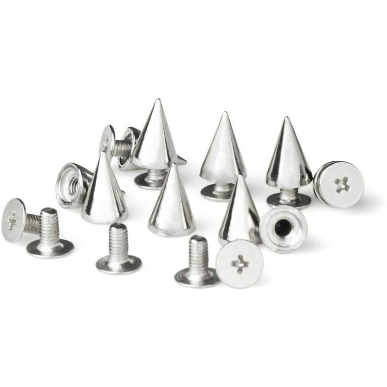 Handmade Punk Buttons Rivets Set Cone Studs Spikes for Clothes