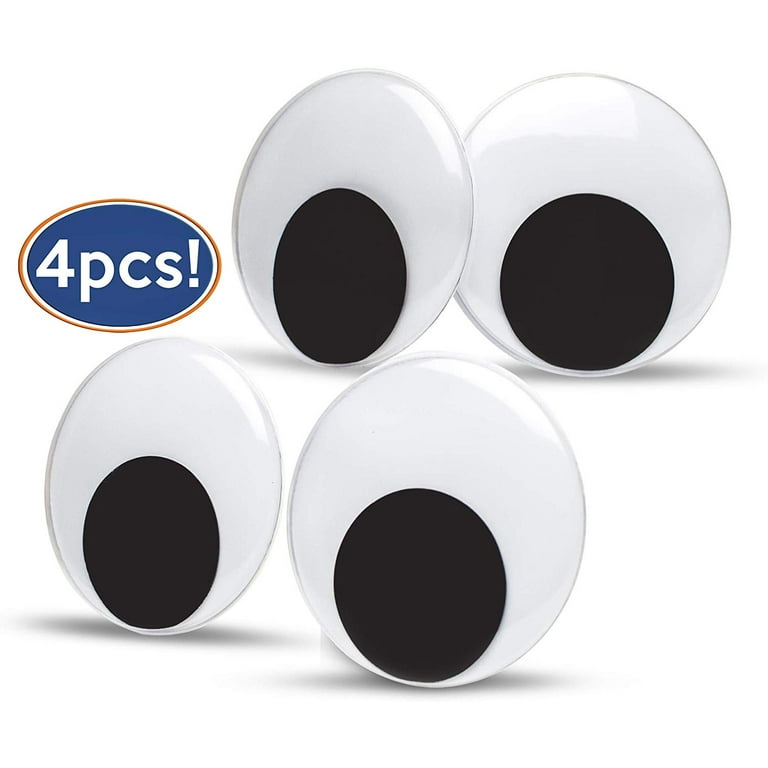 Giant Wiggle Eyes With Self Adhesive, Black White Googly