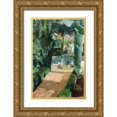 thumbnail image 1 of Bastida, Joaquin Sorolla y 22x32 Gold Ornate Wood Framed with Double Matting Museum Art Print Titled - Court of the Dances, Alcazar, Sevilla, 1 of 4