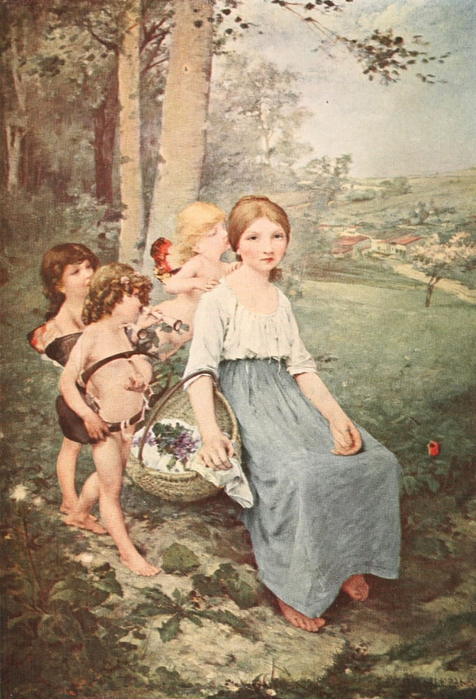 Bastien Lepage 1914 Song of Springtime Canvas Art - Jules Bastien-Lepage (18 x 24)