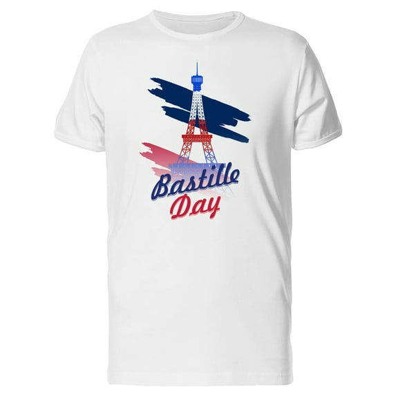 Bastille Day Flag Colors Eiffel T-Shirt Men -Image by Shutterstock, Male 3X-Large