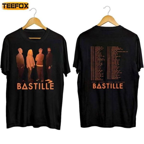 Bastille North American Tour 2023 Band ShortSleeve TShirt
