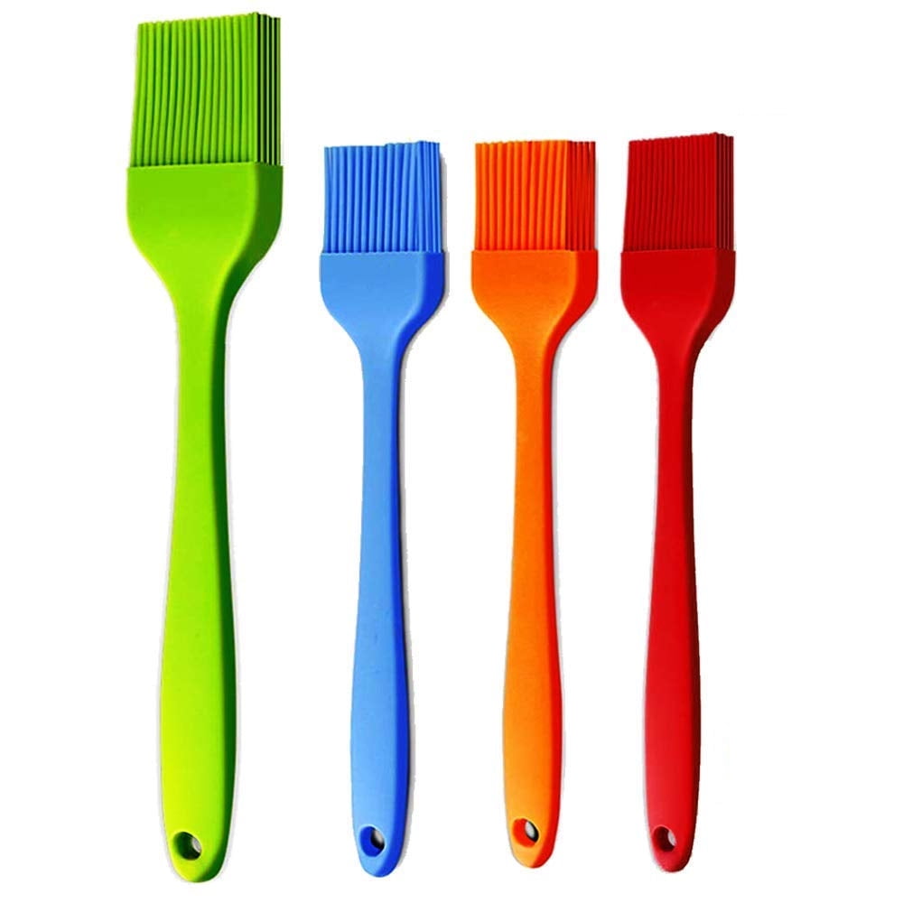 iPstyle Long Handle Silicone Basting Brush Set, Heat Resistant, Small