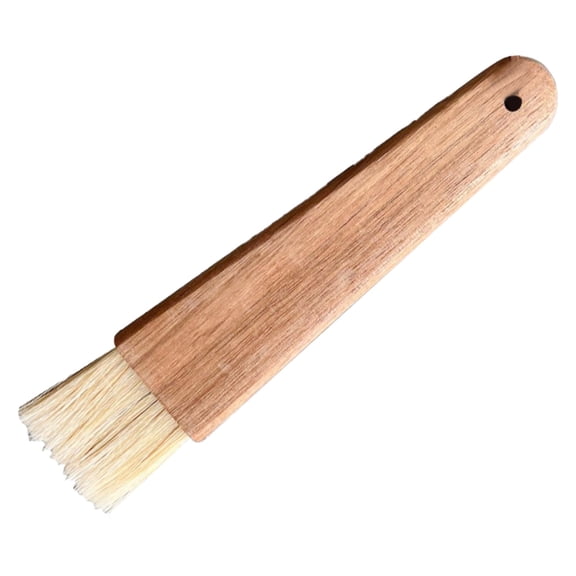 Basting Brush With Wood Handle Food Grade Oil Butter Sauce Brush For Kitchen Cooking Bbq Pastry Baking(Brown-18Cm)