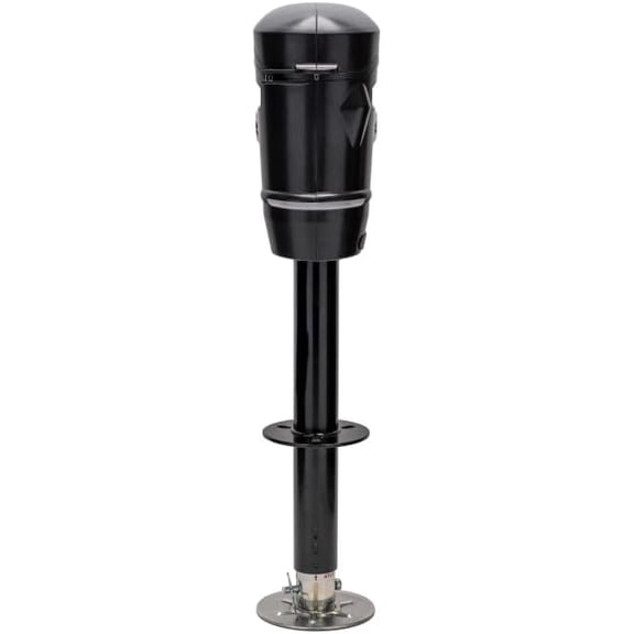 Bastion Distribution Midnight Sentinel Pro Electric Jack | 5000lb | A-Frame | IP67 Switches | Storm Shell Cover & Lock | 90 Degree Twist Mount | Panoramic LED | BD-E5000SPRO-BLK