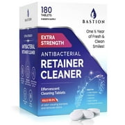 Bastion Retainer Cleaner and Denture Cleanser - 180 Tablets - 6 Month Supply