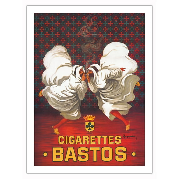Bastos Spanish Cigarettes - Vintage Advertising Poster by Leonetto Cappiello c.1913 - Bamboo Fine Art 290gsm Paper Print (Unframed) 24x32in