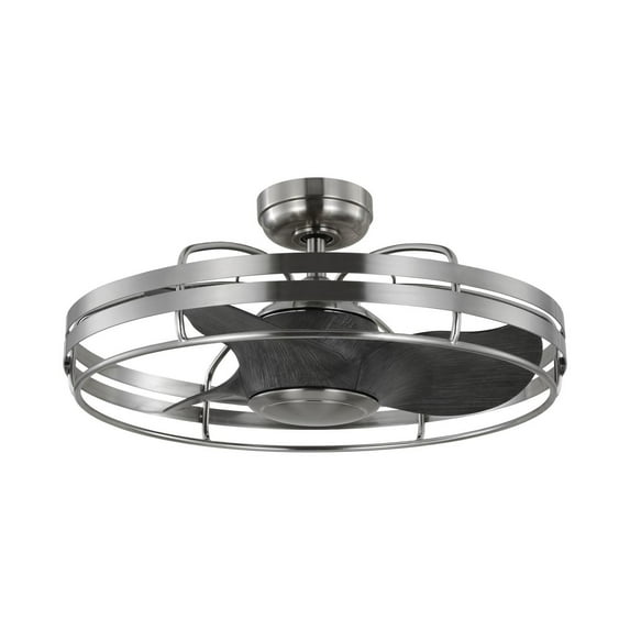Bastrop Collection 26 in. Three-Blade Brushed Nickel Transitional Ceiling Fan with 3 Speed Remote Control