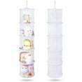 thumbnail image 1 of Basumee Stuffed Animals Net or Hammock 2 Pcs Stuffed Animals Storage Toy Net Hammock for Plushies Storage Organizer Mesh Kids Girls Room Decor, Rainbow, 3 Tiers, 1 of 10