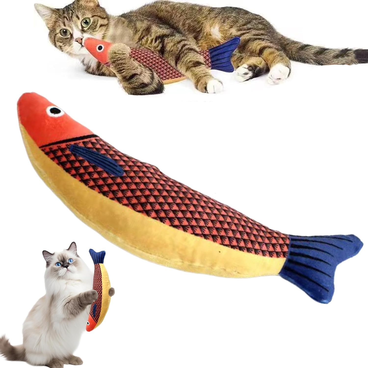Basysin 2026 New Cat Catnip Toys, Catnip Fish Toy for Cats, Cat Kicker ...
