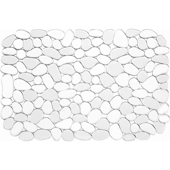 Basysin 2026 Upgraded Pebble Kitchen Sink Mats, PVC Sink Protectors Mat for Bottom of stainless steel, Dish Drying Mats for Kitchen Counter (Clear)