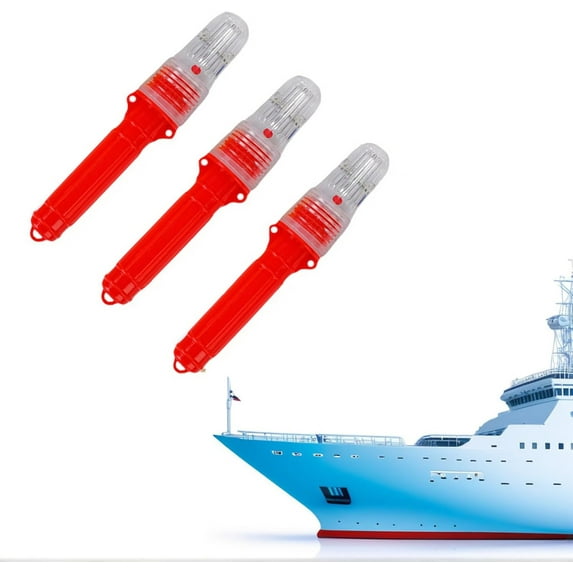 Basysin Boat Flares – Boat Flares Coast Guard Approved Marine | Waterproof Emergency Signals for Fishing Nets, Buoys & Boats (Red 3Pcs)