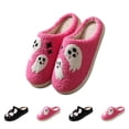 thumbnail image 1 of Basysin Halloween Slippers for Women Soft Plush Warm Slip-On Cute Womens Slippers Indoor Fluffy House Slippers for Women Non-slip Slippers, 1 of 6