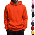 thumbnail image 1 of Basysin Men's Pullover Hoodie Long Sleeve Drawstring Hooded Sweatshirt With Pocket Casual Loose Fit Athletic Basic Tops Sport Outerwear, Sizes M-3XL, 1 of 5