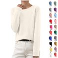 thumbnail image 1 of Basysin Sweaters for Women Fall Long Sleeve Lightweight Crewneck Knit Tops Casual Soft Pullover Sweater Base Layer ShirtsFall Sweaters For Women, 1 of 6