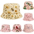 thumbnail image 1 of Basysin Vintage Print Bucket Hat Lightweight Breathable Sun Hat Fashion Wide Brim Fisherman Cap Outdoor Travel Beach Daily Holiday Hat, 1 of 5