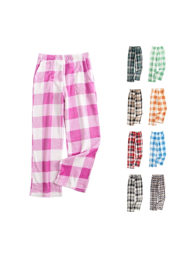 Womens Pajama Pants with Pockets Soft Drawstring Lounge Pants Sleep Bottoms Soft Cozy Loose Fit Casual Long Loungewear Trousers Fall Winter Night Everyday