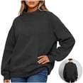 thumbnail image 1 of Basysin Womens Turtleneck Sweatshirt Oversized Pullover Pullover Casual Long Sleeve Tops Sweatshirts Workout Tops For Women, 1 of 5