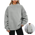 thumbnail image 1 of Basysin Womens Turtleneck Sweatshirt Oversized Pullover Pullover Casual Long Sleeve Tops Sweatshirts Workout Tops For Women, 1 of 5