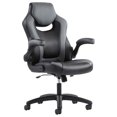 thumbnail image 1 of Sadie Racing Gaming Computer Chair- Flip-Up Arms, Black and Gray Leather (HVST911), 1 of 7