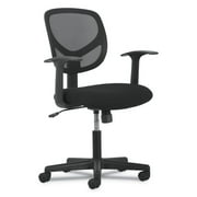 Basyx Task Chair Mesh Back Fixed Arms 24.21"Wx24.41"Lx38.27"H BK VST102