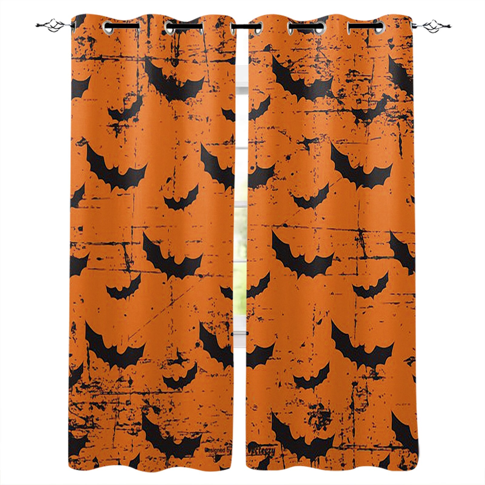 Bat  Cartoon White Curtain for Living Room Bedroom Curtain Window