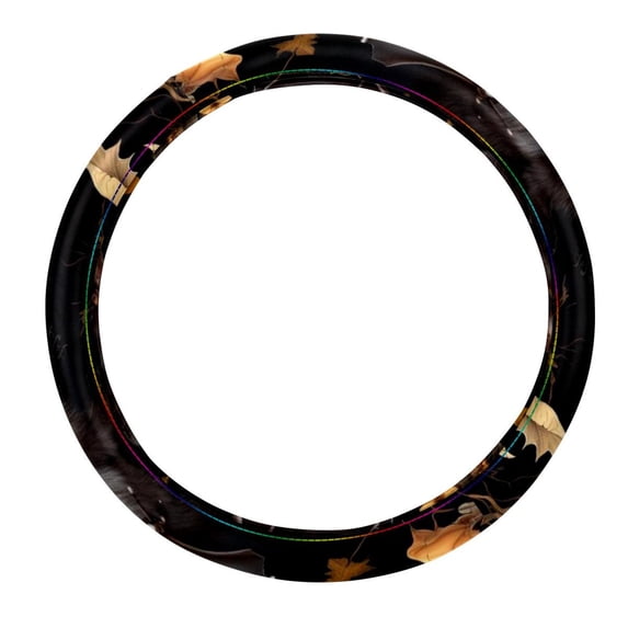 Bat 14.5 Inch Printing PVC Leather Auto Accessories Steering Wheel Covers Car Wheel Covers Steering Wheel Cover