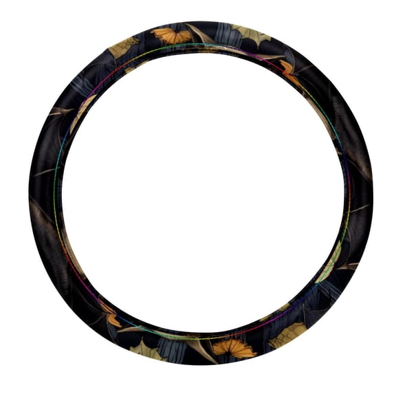 Bat 14.5 Inch Printing PVC Leather Car Wheel Cover Auto Accessories Steer Steering Wheel Covers Car Wheel Covers