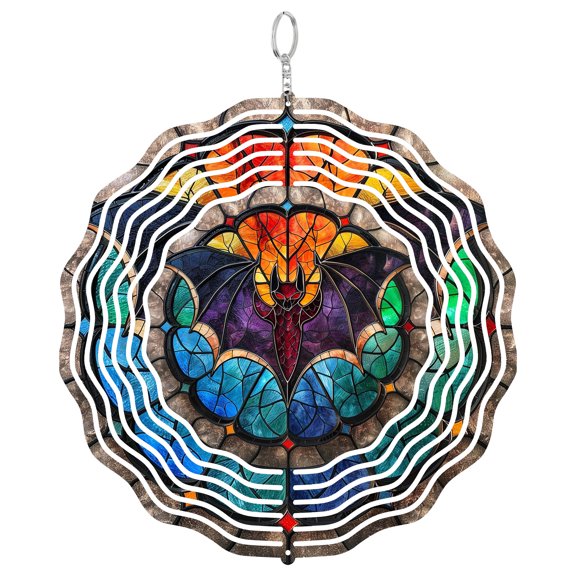 Bat 3D Wind Spinner Cat Design, Halloween Outdoor Wall Ornament