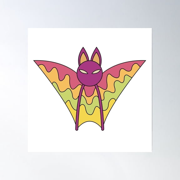 Bat-A Poster Wall Art, Modern Wall Decor, 16x16 UNFRAMED