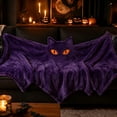 thumbnail image 1 of Bat Blanket Halloween Throw Blanket, Fun Decorative Blanket with Halloween Bat Shaped Pattern, Cozy Sofa Couch Blanket for Home Decor, Holiday Gift for Family and Friends, 1 of 5