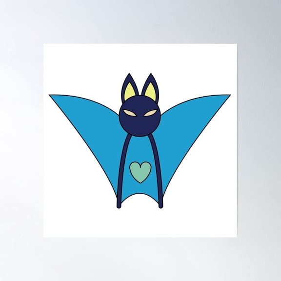 Bat-C Poster Wall Art, Modern Wall Decor, 16x16 UNFRAMED