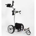 thumbnail image 1 of Bat Caddy X4 Sport Manual Electric Golf Bag Cart Silver 12V 35Ah Battery, 1 of 6