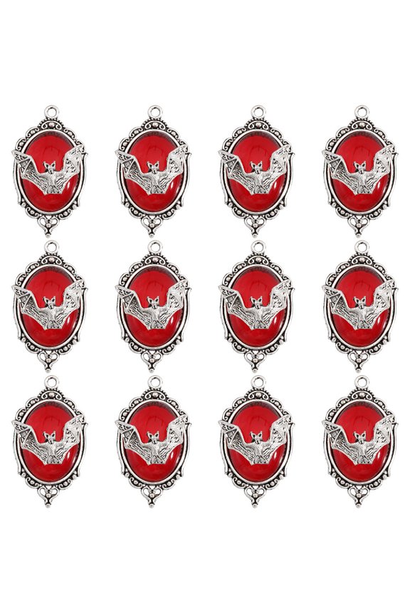 Bat Charms Flying Vampire Bat Charms Spooky Flittermouse Pendants for Jewelry Making Bulk DIY Bracelet Necklace Decorative